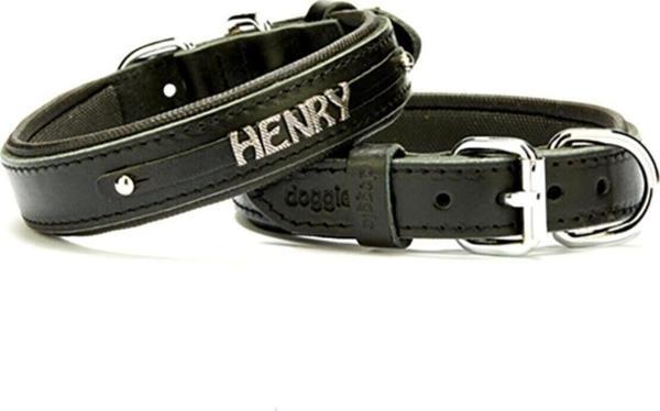 Doggie Yumuşak Dokulu İsimlikli Köpek Boyun Tasması Siyah Sbt-2514 - Image 1