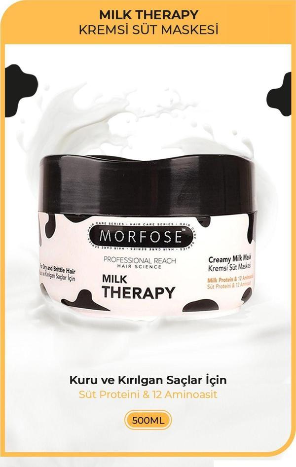Morfose Milk Therapy Saç Bakım Kremi 500 Ml - Besleyici, Koruyucu Etki - Image 1