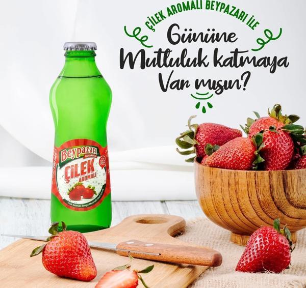 Beypazarı Çilek Aromalı Maden Suyu 200 Ml X 24 Adet - Image 1