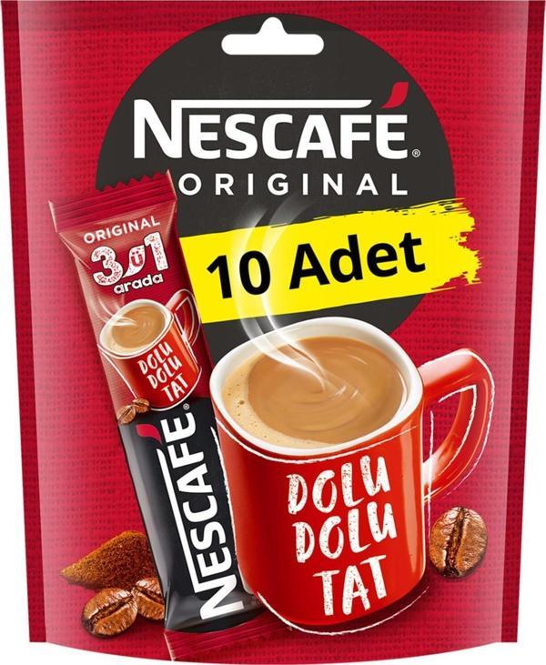 Nescafe 3Ü1 Arada Orijinal Kahve 17,5 Gr X 10 Adet - Image 1