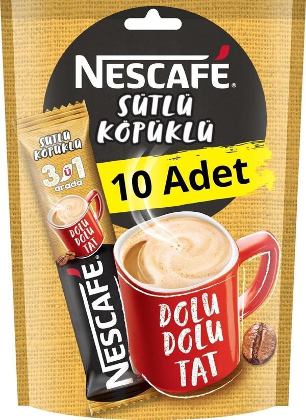 Nescafe 3Ü1 Arada Sütlü Köpüklü Kahve 17,4 Gr X 10 Adet - Image 1