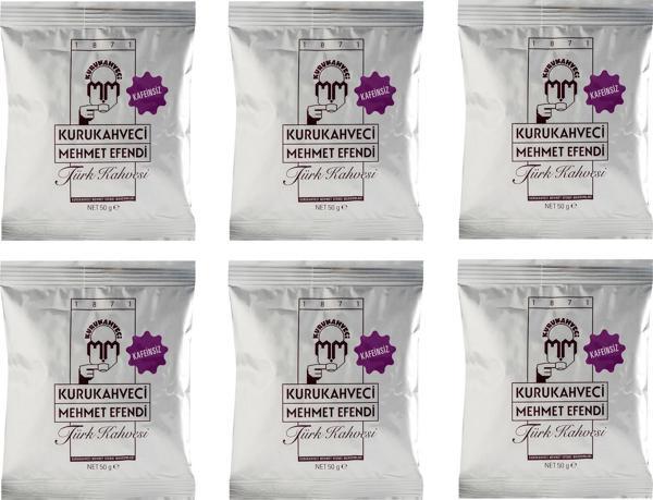 Kurukahveci Mehmet Efendi Kafeinsiz Türk Kahvesi 50 Gr X 6 Adet - Image 1