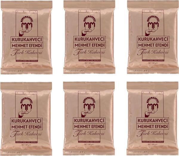 Kurukahveci Mehmet Efendi Türk Kahvesi 100 Gr X 6 Adet - Image 1