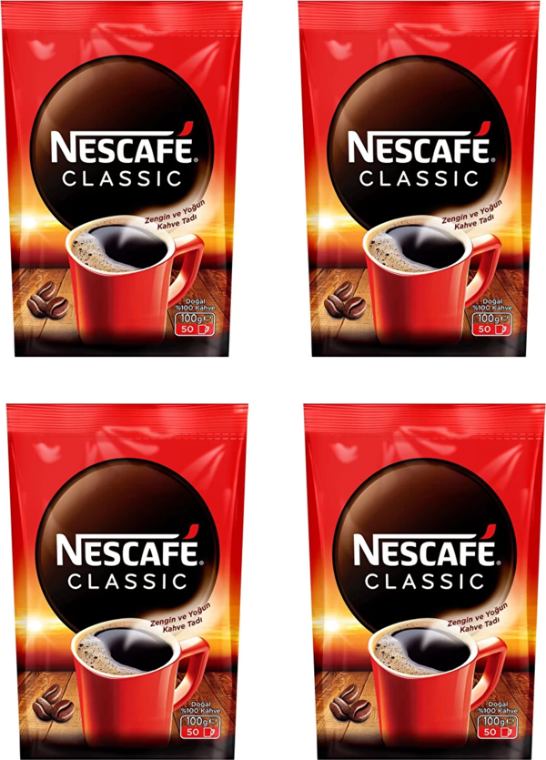 Nescafe Classıc Kahve Poşet 100 Gr X 4 Adet - Image 1