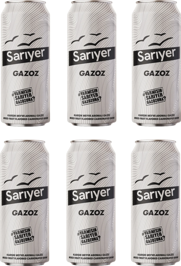 Sarıyer Karışık Meyve Aromalı Gazoz 330 Ml X 6 Adet - Image 1