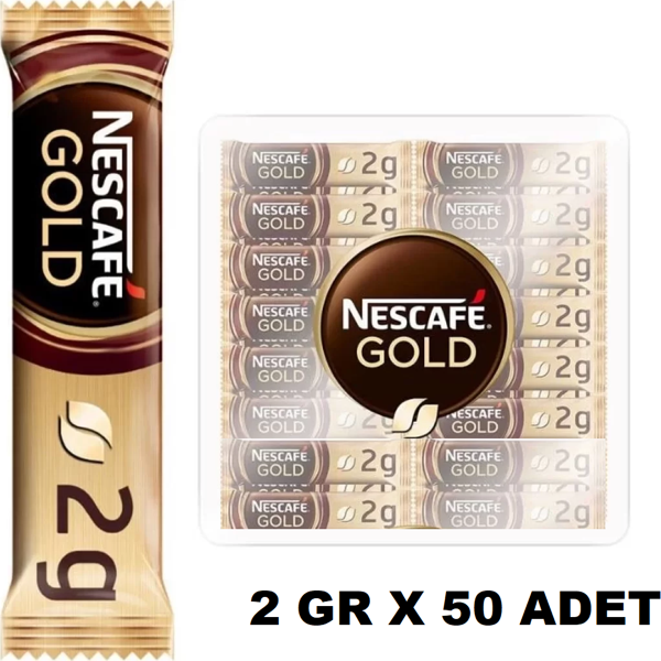 Nescafe Gold Kahve 2 Gr X 50 Adet - Image 1