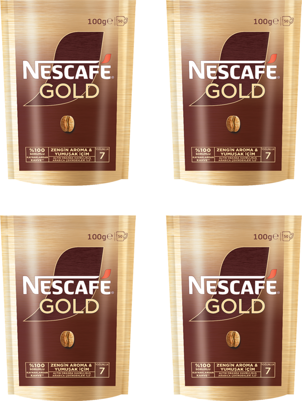 Nescafe Gold Kahve Poşet 100 Gr X 4 Adet - Image 1