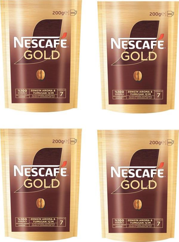Nescafe Gold Kahve Poşet 200 Gr X 4 Adet - Image 1