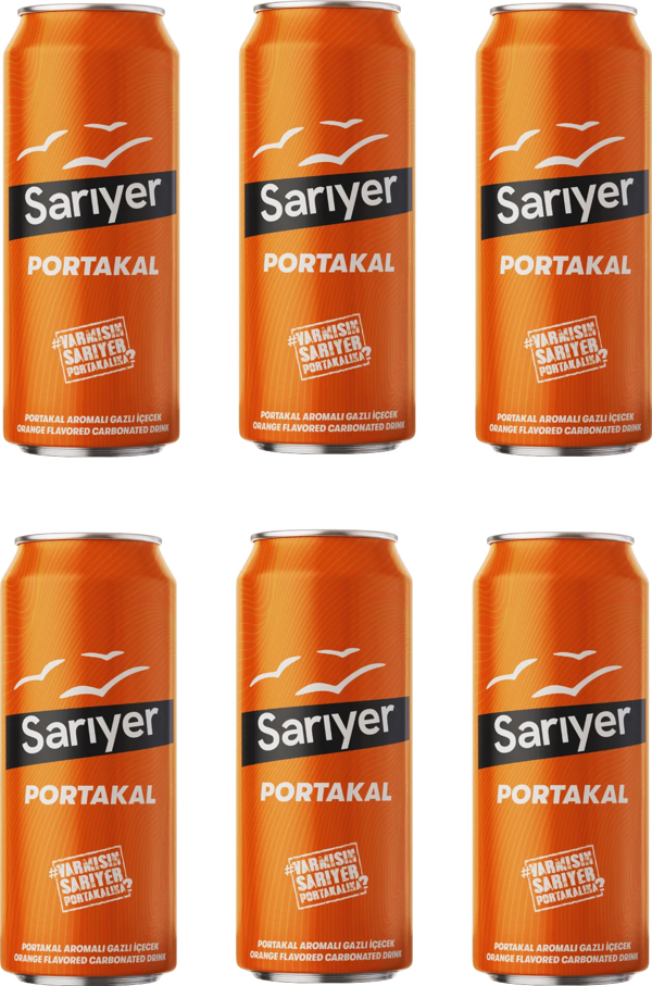 Sarıyer Portakal Aromalı Gazoz 330 Ml X 6 Adet - Image 1