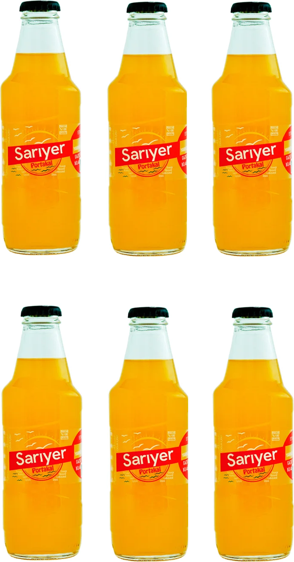 Sarıyer Portakal Aromalı Gazoz Cam 200 Ml X 6 Adet - Image 1