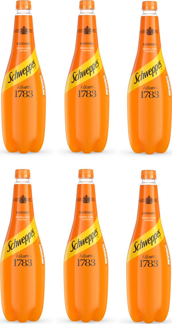 Schweppes Mandalina Aromalı Gazlı İçecek 1 Lt X 6 Adet - Image 1