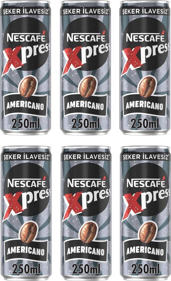 Nescafe Xpress Americano Şekersiz Soğuk Kahve 250 Ml X 6 Adet - Image 1