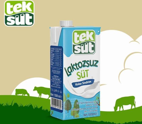 Teksüt Yarım Yağlı Laktozsuz Süt 1 Lt - Image 1