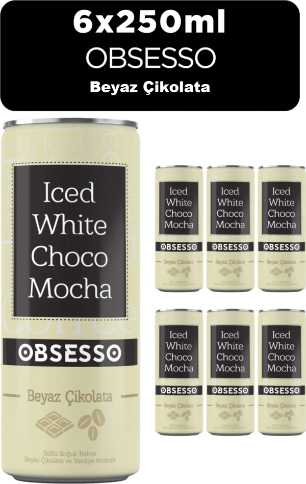 Obsesso Beyaz Çikolata Soğuk Kahve 250 Ml X 6 Adet - Image 1