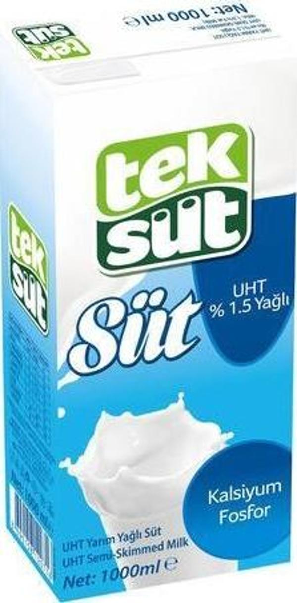 Teksüt Yarım Yağlı Süt 1 Lt - Image 1