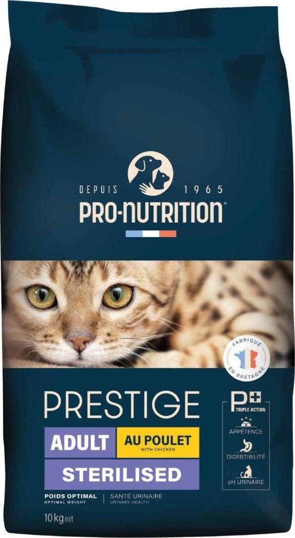 Pro Nutrition Prestige Adult Sterilised Yetişkin Kısırlaştırılmış Tavuklu Kedi Maması 10 Kg - Image 1