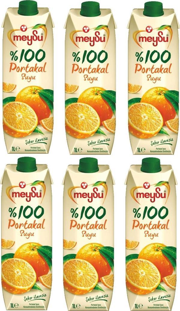Meysu %100 Portakal Suyu 1 Lt X 6 Adet - Image 1