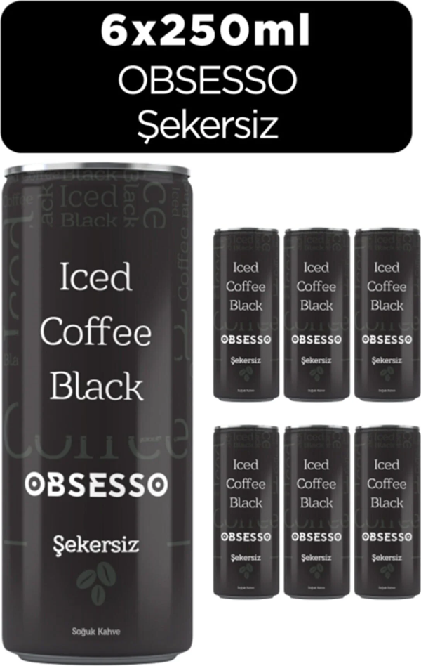 Obsesso Şekersiz Soğuk Kahve 250 Ml X 6 Adet - Image 1