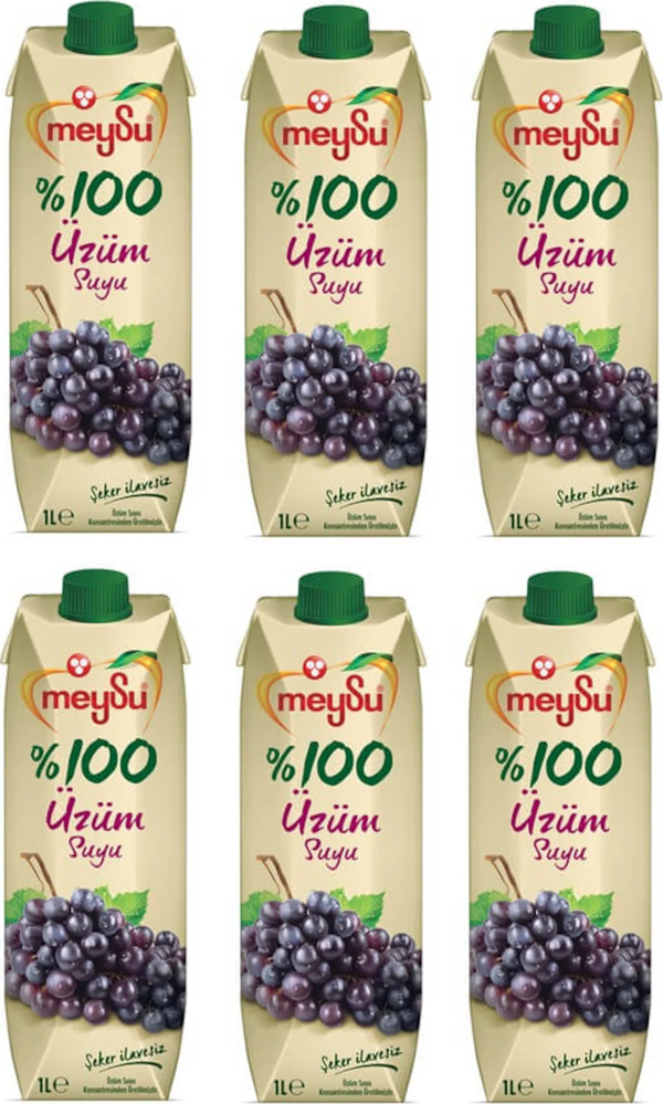 Meysu %100 Üzüm Suyu 1 Lt X 6 Adet - Image 1