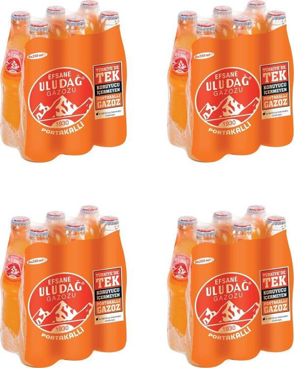 Uludağ Efsane Gazozu Portakallı 250 Ml X 24 Adet - Image 1
