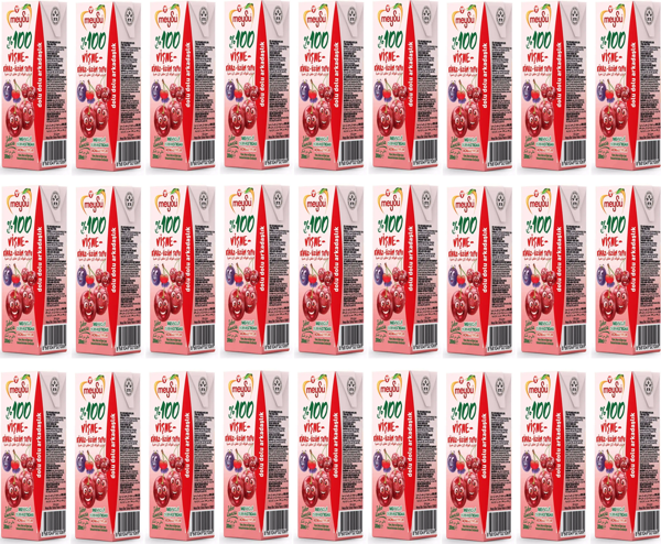 Meysu %100 Vişne Kiraz Üzüm Suyu 200 Ml X 27 Adet - Image 1