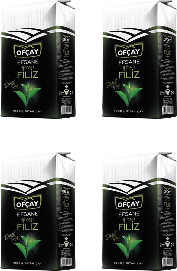 Ofçay Efsane Siyah Filiz Çay 1000 Gr X 4 Adet - Image 1