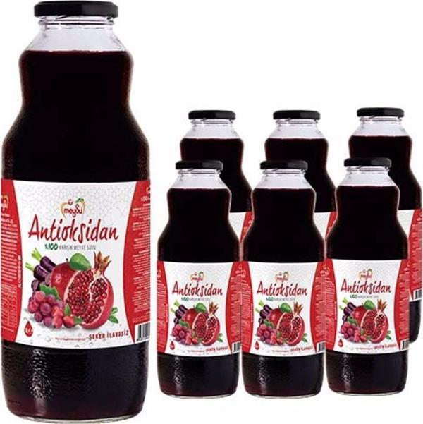 Meysu Antioksidan %100 Karışık Meyve Suyu 1 Lt X 6 Adet - Image 1