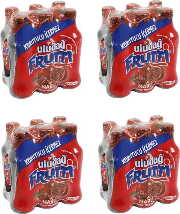 Uludağ Frutti Nar Aromalı Maden Suyu 200 Ml X 24 Adet - Image 1