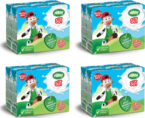 Sütaş Yağlı Süt 180 Ml X 24 Adet - Image 1