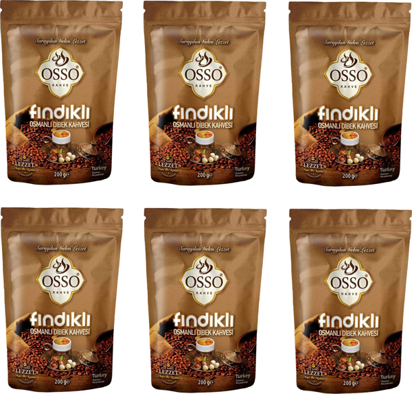 Osso Fındıklı Osmanlı Dibek Kahvesi 200 Gr X 6 Adet - Image 1