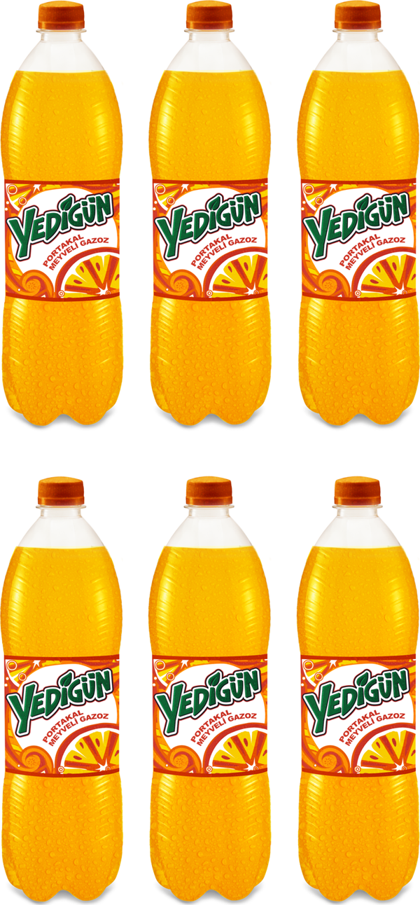 Yedigün Portakal Meyveli Gazoz 1 Lt X 6 Adet - Image 1