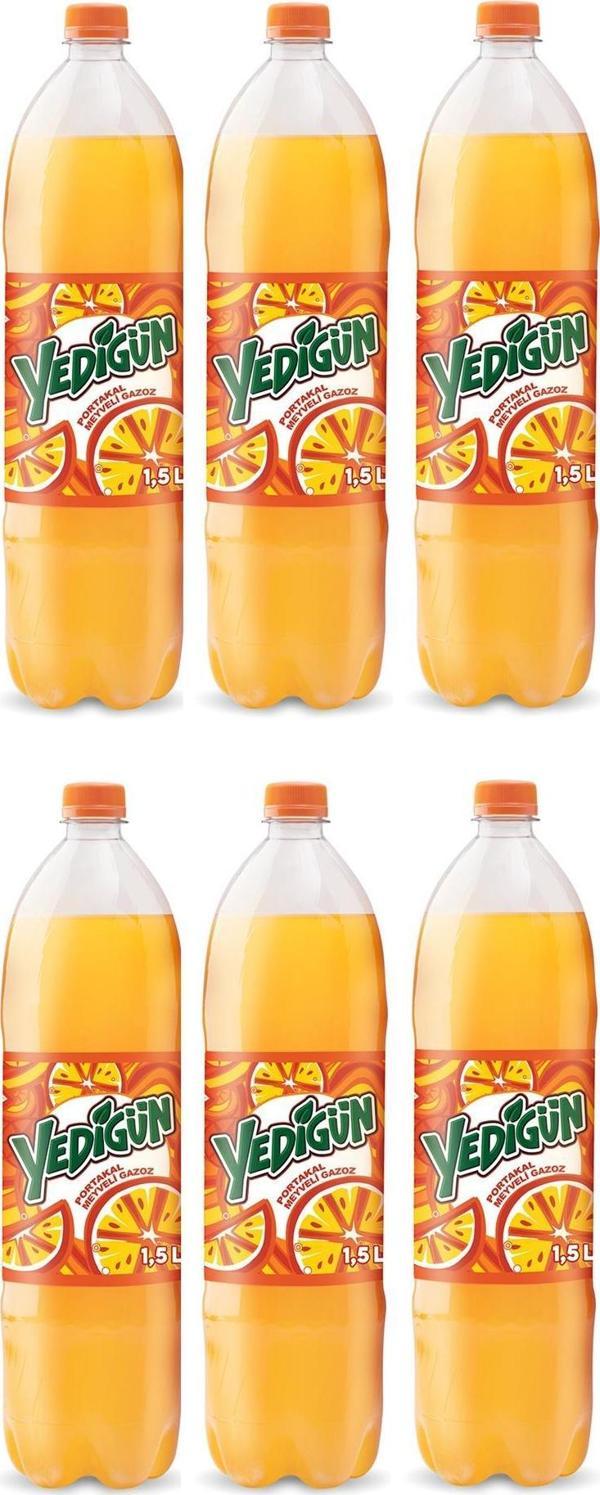 Yedigün Portakal Meyveli Gazoz 1,5 Lt X 6 Adet - Image 1