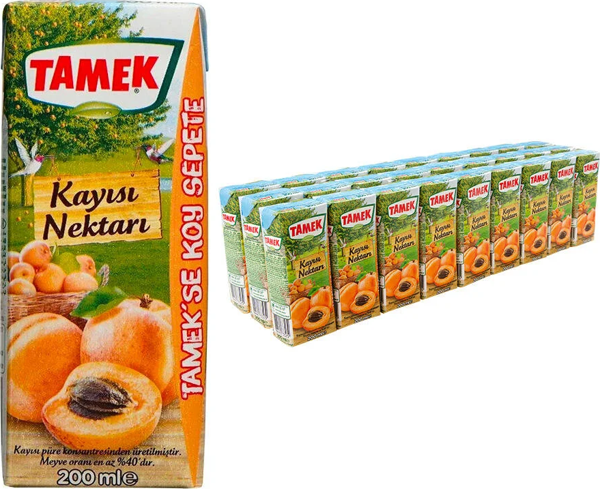 Tamek Kayısı Nektarı 200 Ml X 27 Adet - Image 1