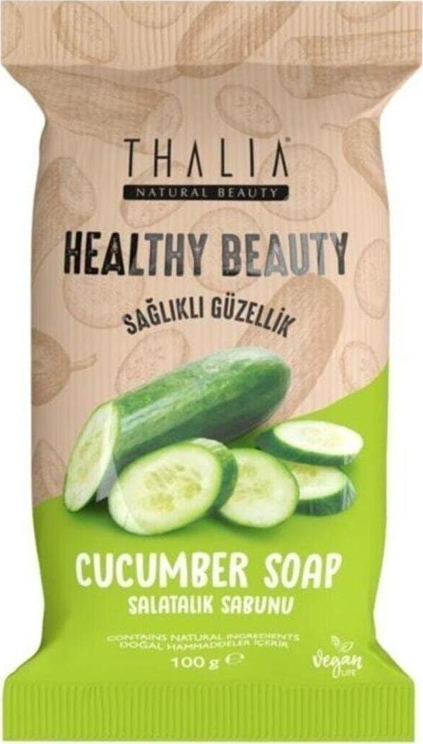 Thalia Tazeleyici Etkili Healthy&Beauty Salatalık Özlü Doğal Katı Sabun - 100 Gr - Image 1