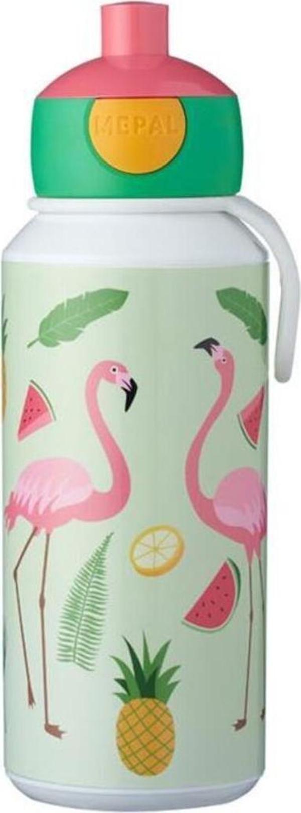 Mepal Drinking Bottle Pop Up Campus Içecek Şişesi 400 Ml - Tropical Flamingo - Image 1