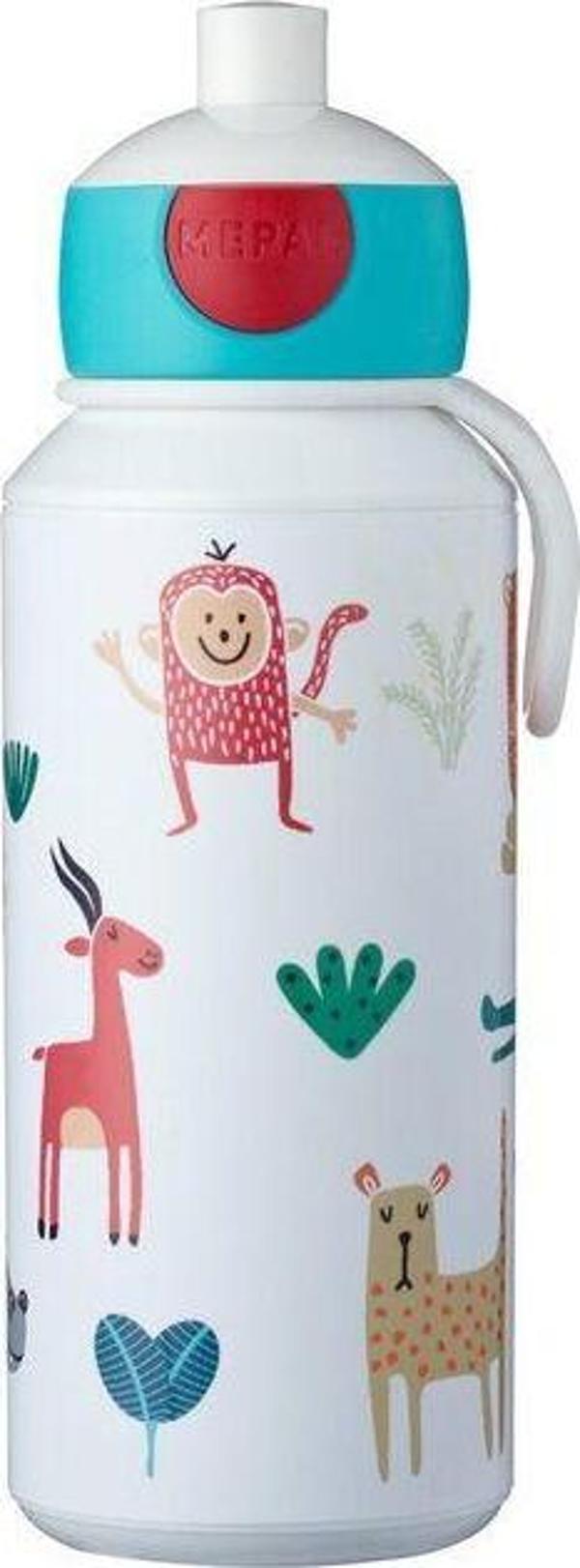 Mepal Drinking Bottle Pop Up Campus Içecek Şişesi 400 Ml - Animal Friends - Image 1