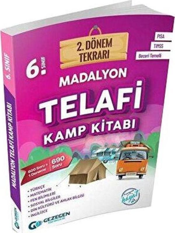 6. Sınıf 2. Dönem Tekrarı Madalyon Telafi Kamp Kitabı - Gezegen Yayıncılık - Image 1