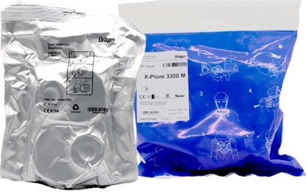 Drager X - Plore 3300 Yarım Yüz Gaz Maskesi | Iki Adet A1B1E1 Filtre Ile Takım - Image 1