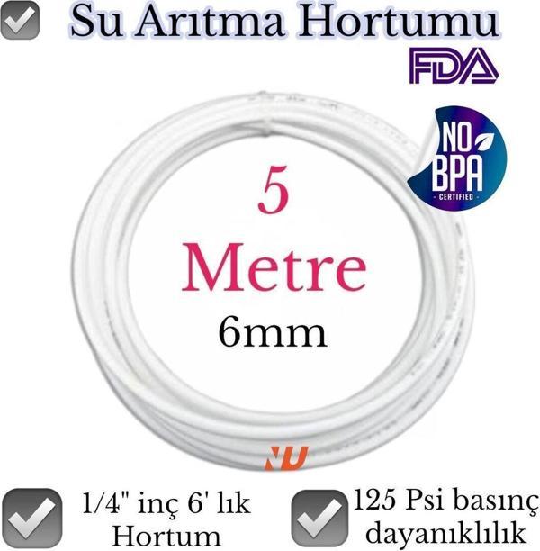 Nefa Su Arıtma Hortumu 1/4 İnç 6 Mm 5 Metre - Image 1