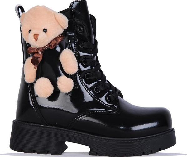 Twingo 2150 Siyah Rugan Ayıcıklı Kız Çocuk Kürklü Bot - Image 1