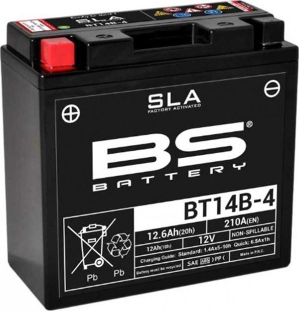 Bs Akü Sla (kuru) Bt14b-4 12v12ah Hyosung Gv650 Yamaha Fzs1000 Xvs1100 Fjr1300 Xv1700 Mt01 - Image 1