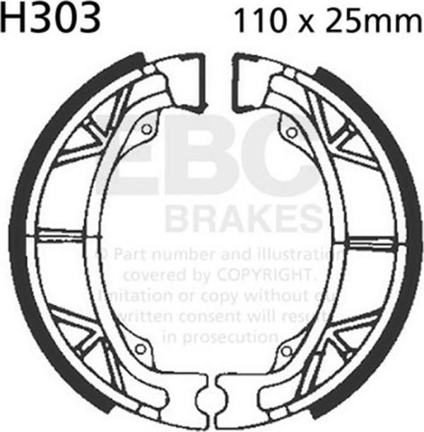 Ebc Fren Balatası Kampana H303 Mıo 100 Orbıt Iı 50cc Fıddle Iı 50cc Mıo50ccagk125 Cg125 Cub100 Mondı - Image 1