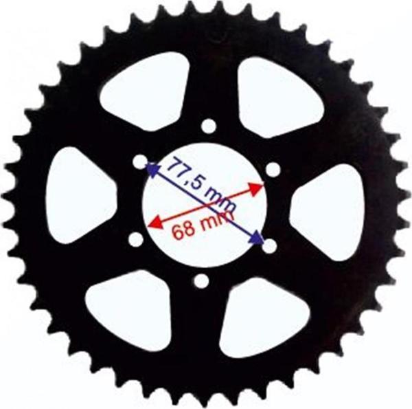 Motospartan Arka Dişli Mondıal Rx3 Evo 43t İç 68mm 6 Delikli Öm (520 Zincir İçin) - Image 1