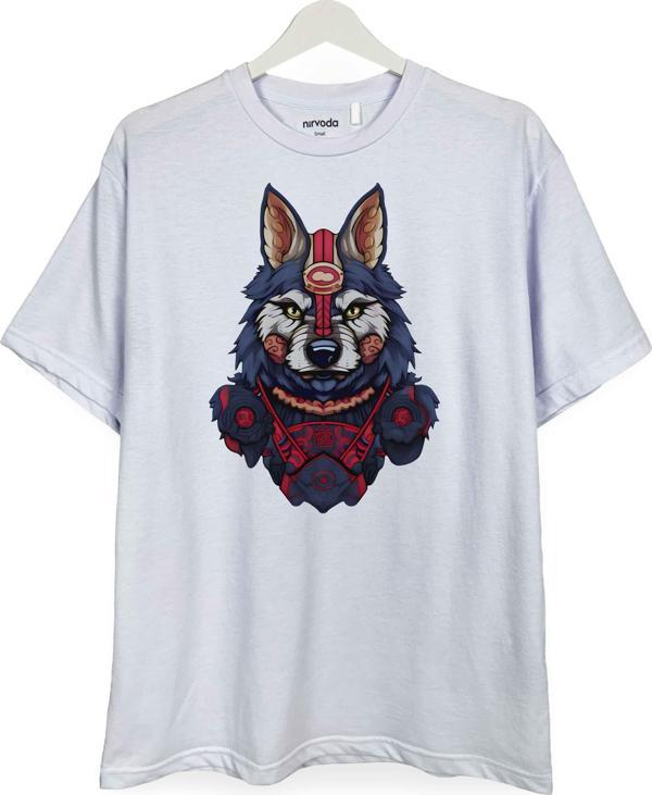 Gotik Samuray Kurt Baskılı Unisex Bisiklet Yaka Tişört - Image 1