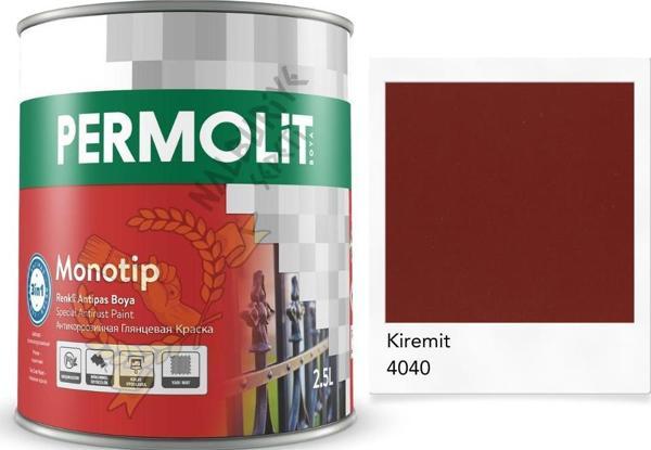 Permolit Monotip Astarlı Antipas Boya KİREMİT KIRMIZI 0.75 Lt. - Image 1