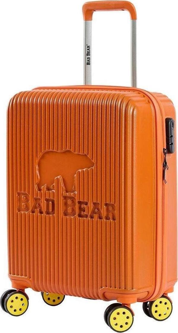 Bad Bear Logo Turuncu Kabin Boy Tekerlekli Abs Valiz 40 Lt. - Image 1