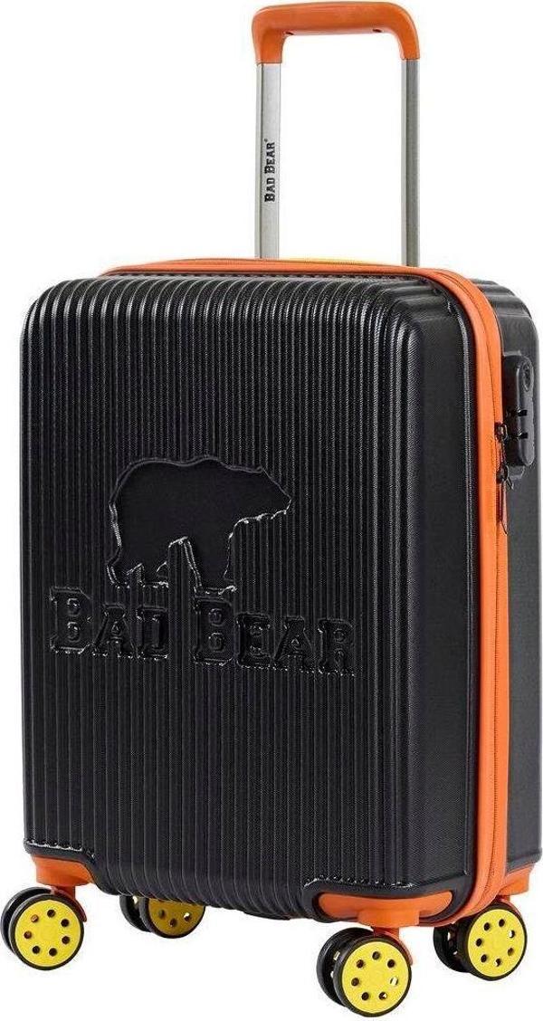 Bad Bear Logo Siyah Kabin Boy Tekerlekli Abs Valiz 40 Lt. - Image 1