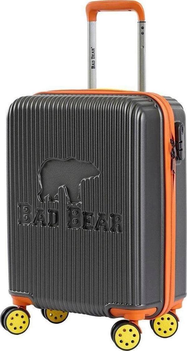 Bad Bear Logo Antrasit Kabin Boy Tekerlekli Abs Valiz 40 Lt. - Image 1