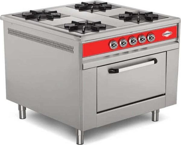 Empero EMP.9KG.021 Gazlı Fırınlı Kuzine - 4 göz açık ateş - Doğalgazlı - Image 1