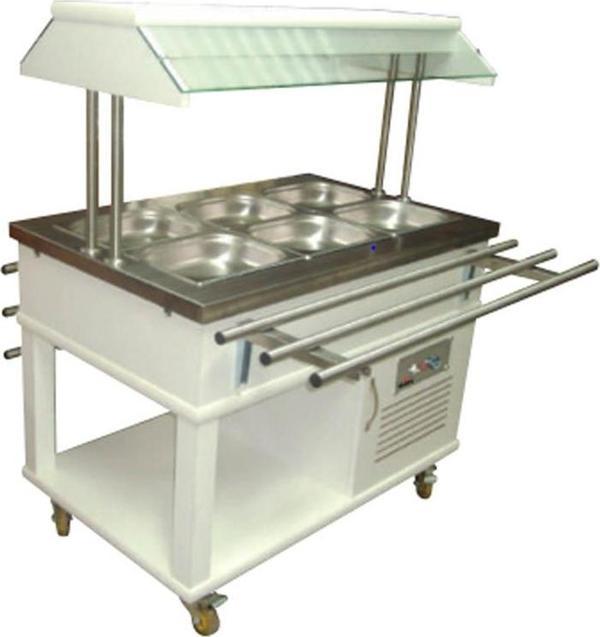Atalay ASBM-03 Benmariler Orta Tip Ahşap Kaplama GN 1/1 x 3 - 230 V - Image 1